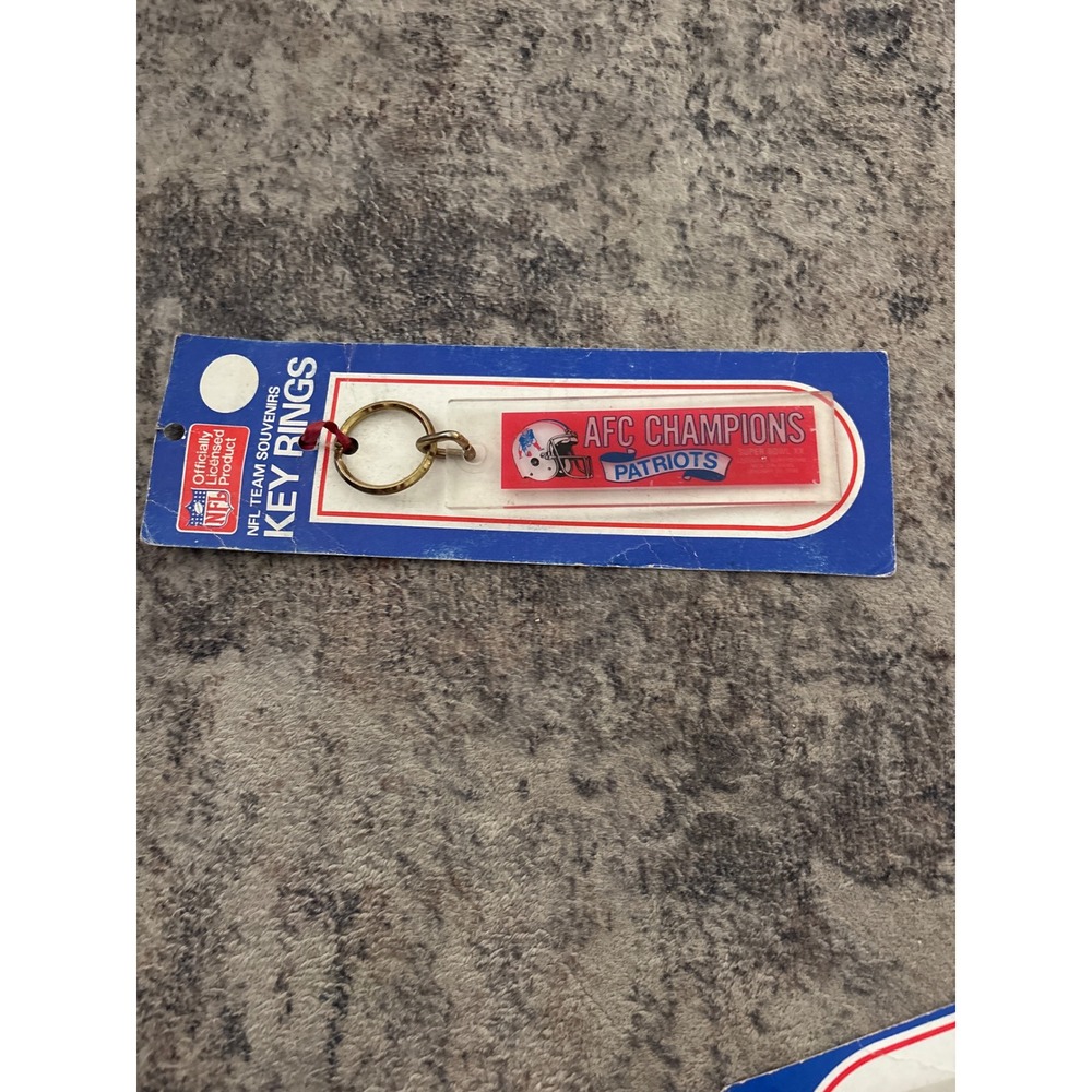Vintage New England Patriots1985 NFC Champions Super Bowl XX 5" Acrylic Keychain